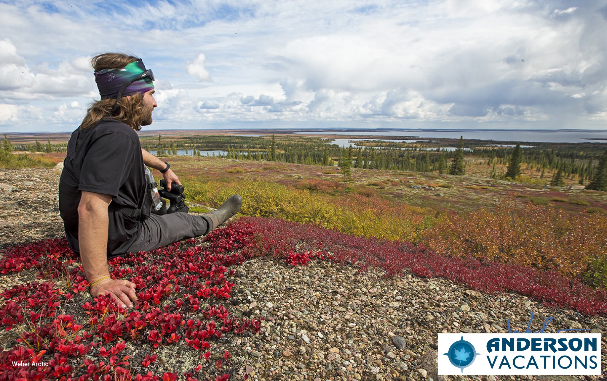 Hiking on the fall tundra