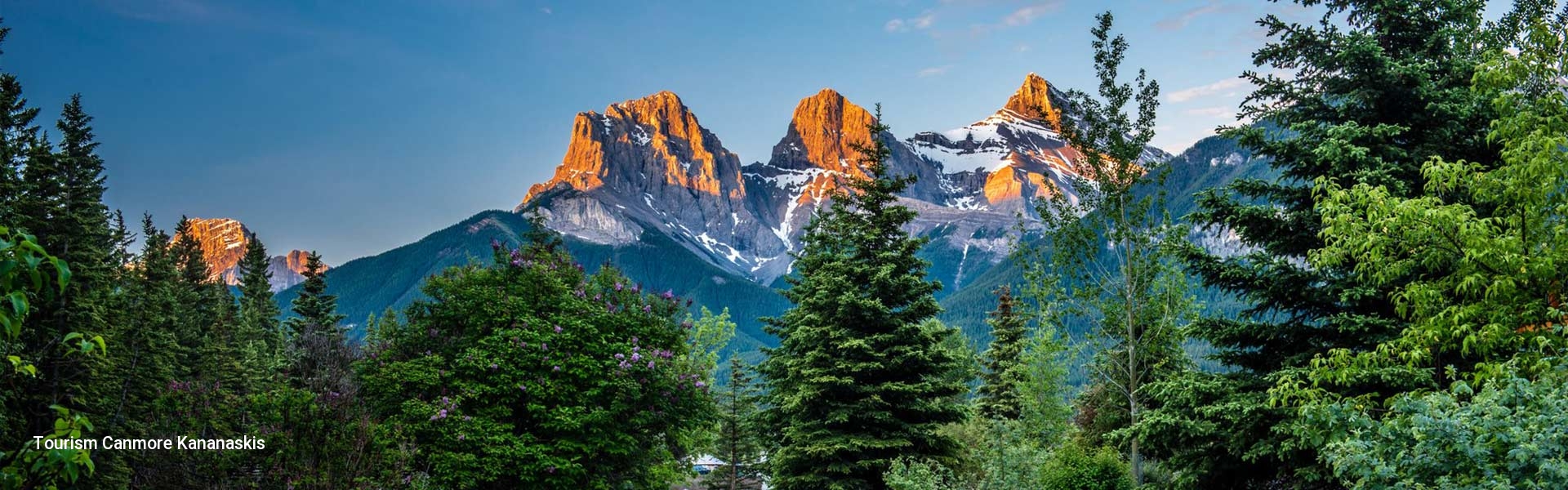 The Three Sisters Mountains in Canmore