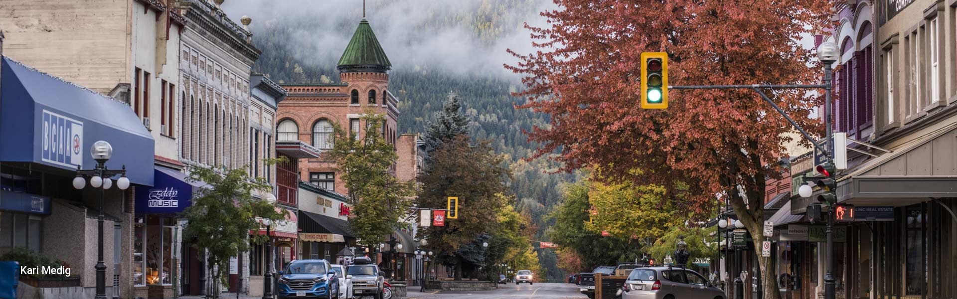 Town of Nelson in the Interior of British Columbia